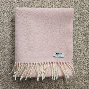 NWOT McNutt Cashmere Pink Herringbone Scarf Ireland